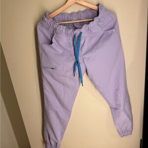 Jaanuu scrubs Lilac Joggers - small petite